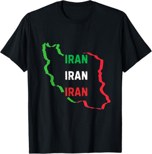 Iran Flag Map - Persian Pride T-Shirt - T-Shirt | Black