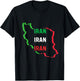 Iran Flag Map - Persian Pride T-Shirt - T-Shirt | Black