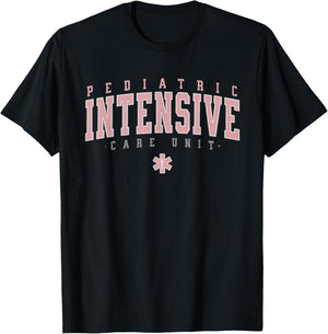 Vintage Pediatric Intensive Care Unit PICU Nurse Graduation T-Shirt - T-Shirt | Black