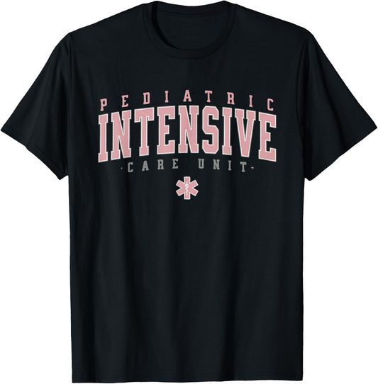 Vintage Pediatric Intensive Care Unit PICU Nurse Graduation T-Shirt - T-Shirt | Black