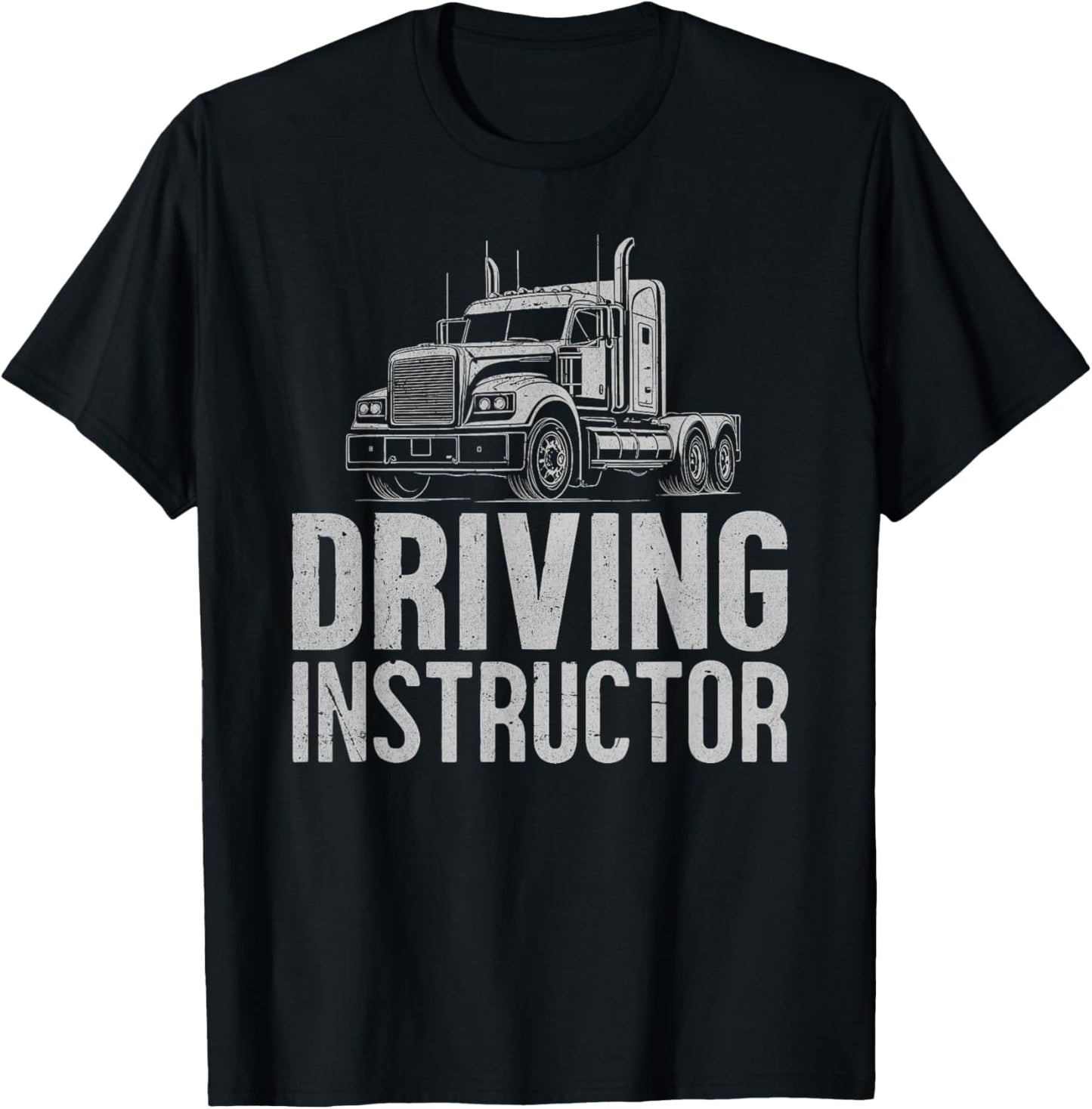 Semi truck driving instructor, truck driver, driving teacher T-Shirt - T-Shirt | Black