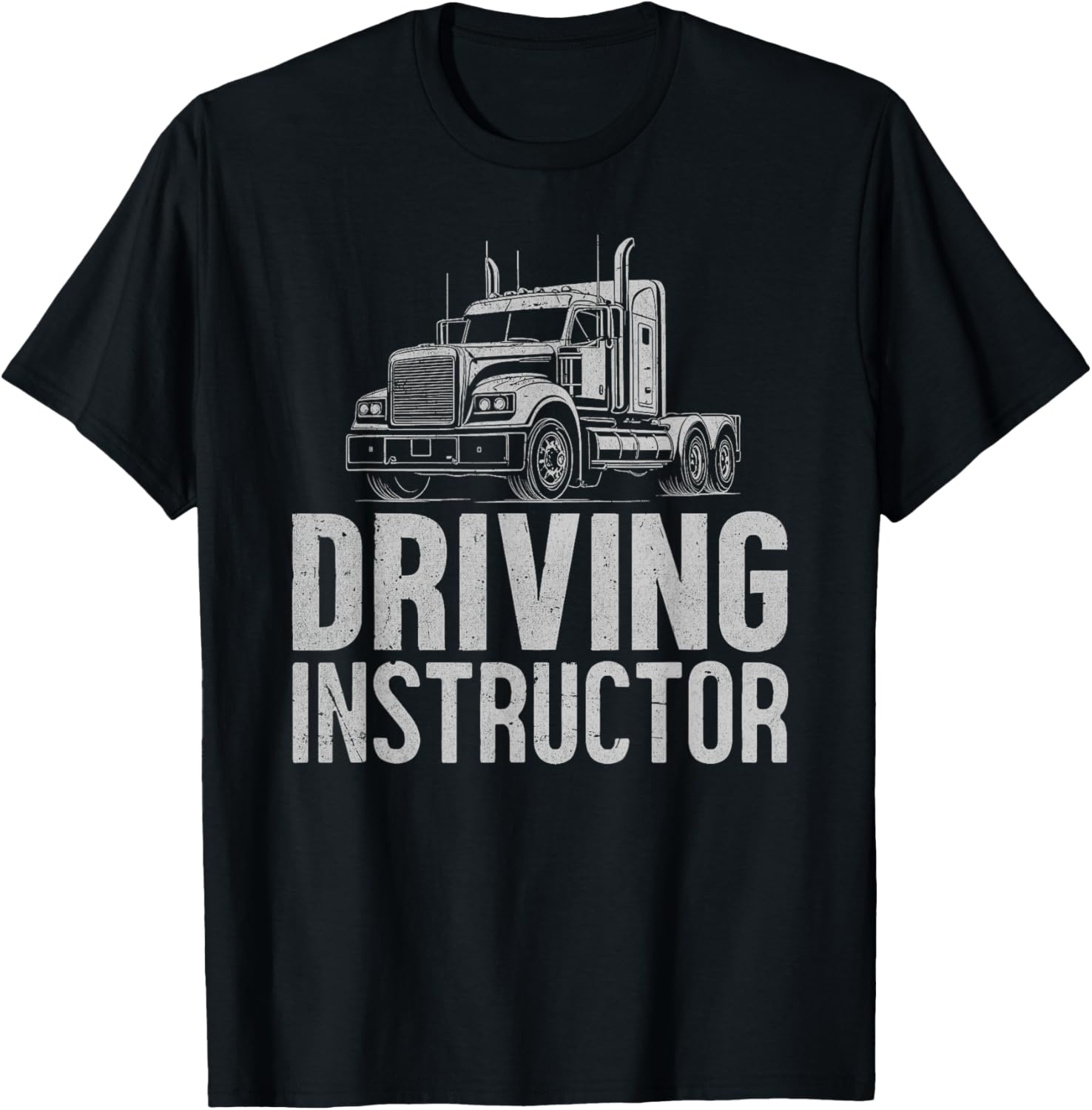Semi truck driving instructor, truck driver, driving teacher T-Shirt - T-Shirt | Black