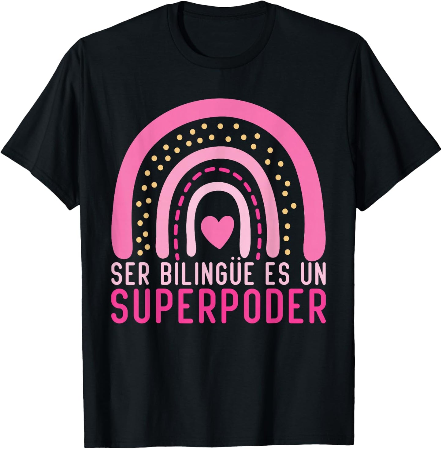 Ser bilingue es un superpoder Spanish Teacher esl Teacher T-Shirt - T-Shirt | Black