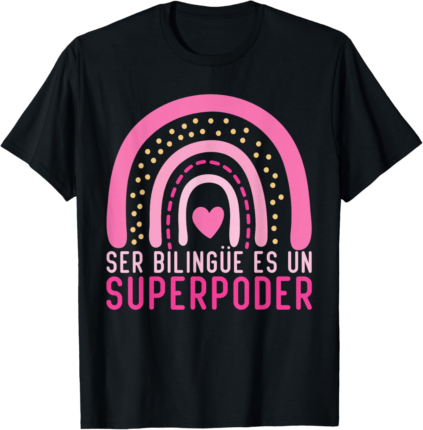 Ser bilingue es un superpoder Spanish Teacher esl Teacher T-Shirt - T-Shirt | Black