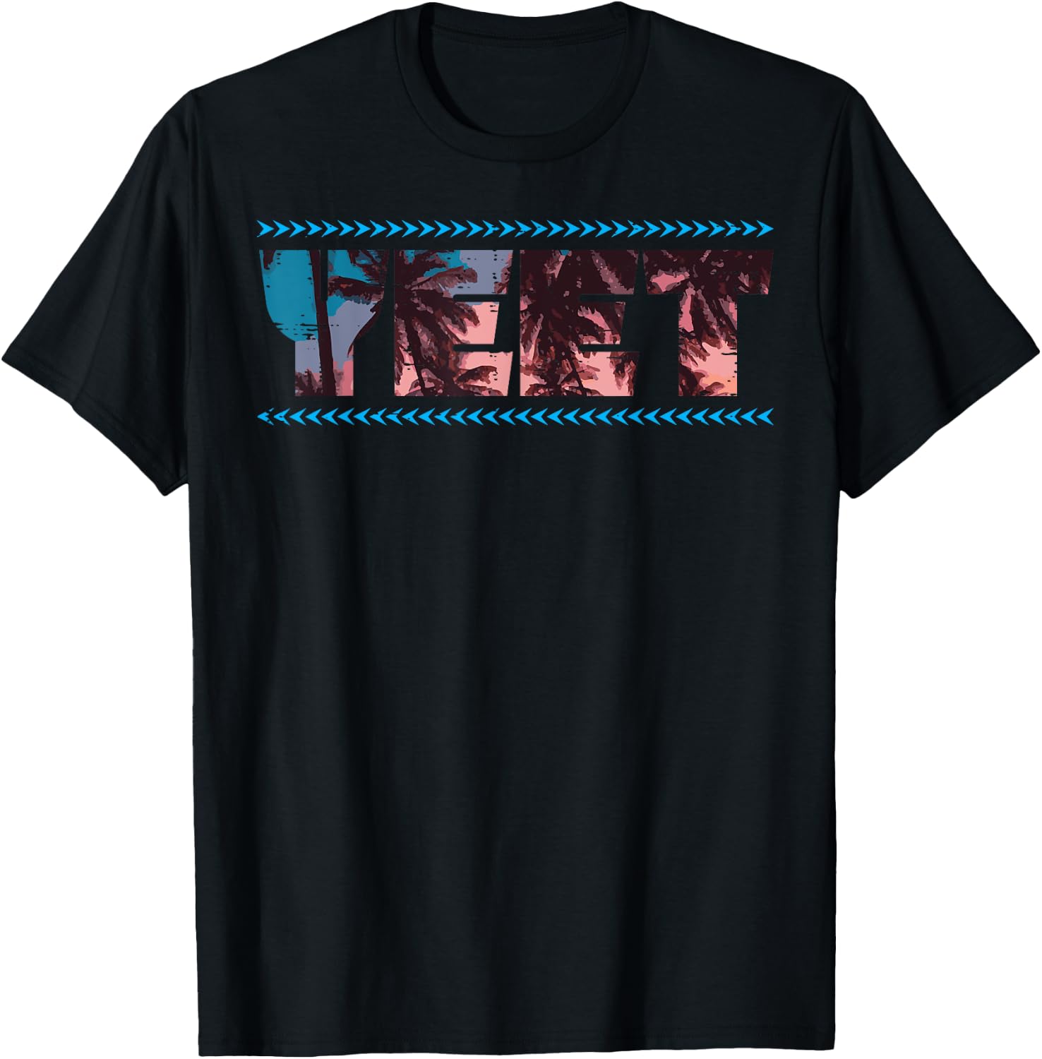 Yeet Palm Trees Funny Saying Slang Men Women Kids Boys Girls T-Shirt - T-Shirt | Black