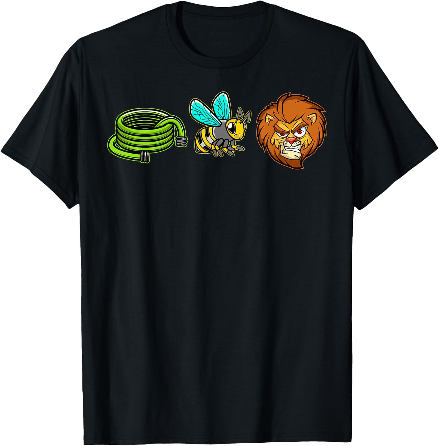 Hose Bee Lion Funny Hoes Be Lying Pun Sarcastic Meme T-Shirt - T-Shirt | Black