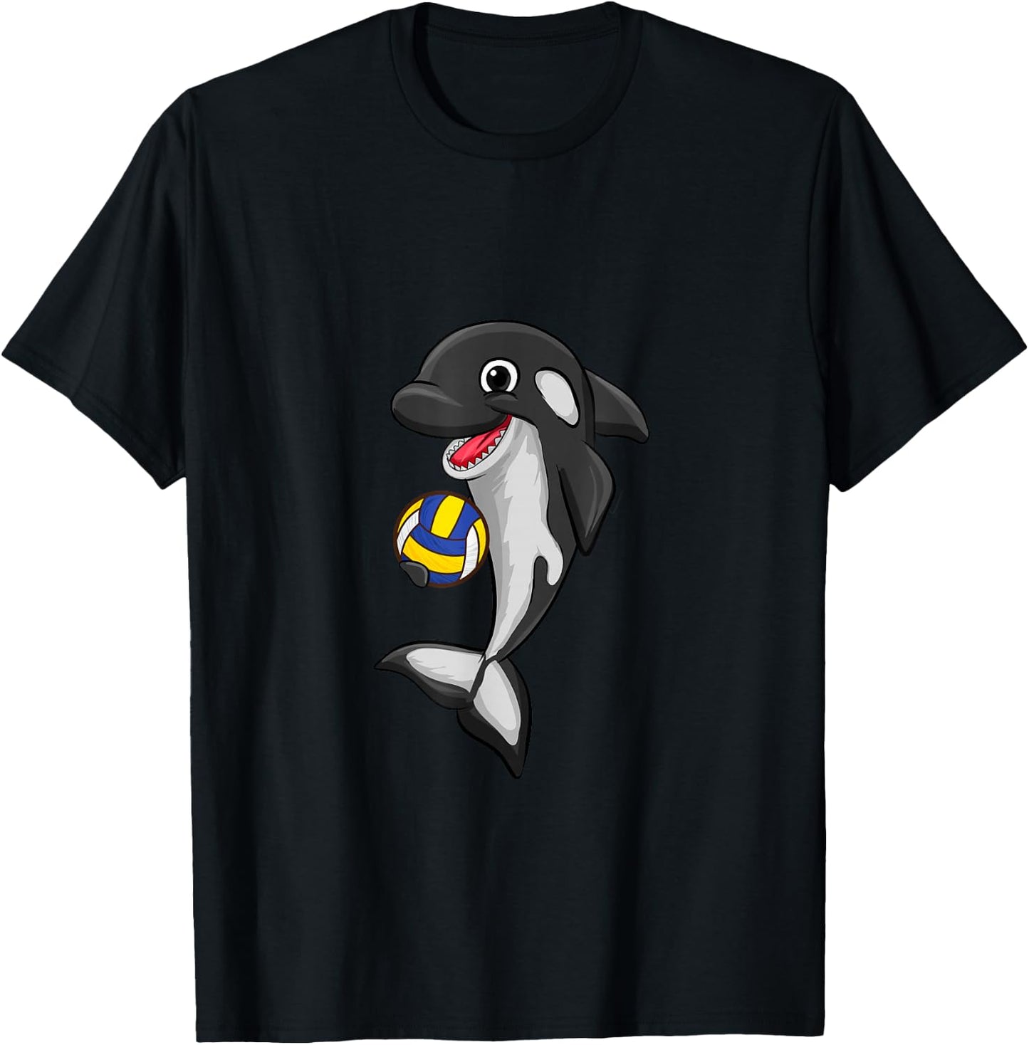 Volleyball Love Killer Whale Orca Lover Animal T-Shirt - T-Shirt | Black