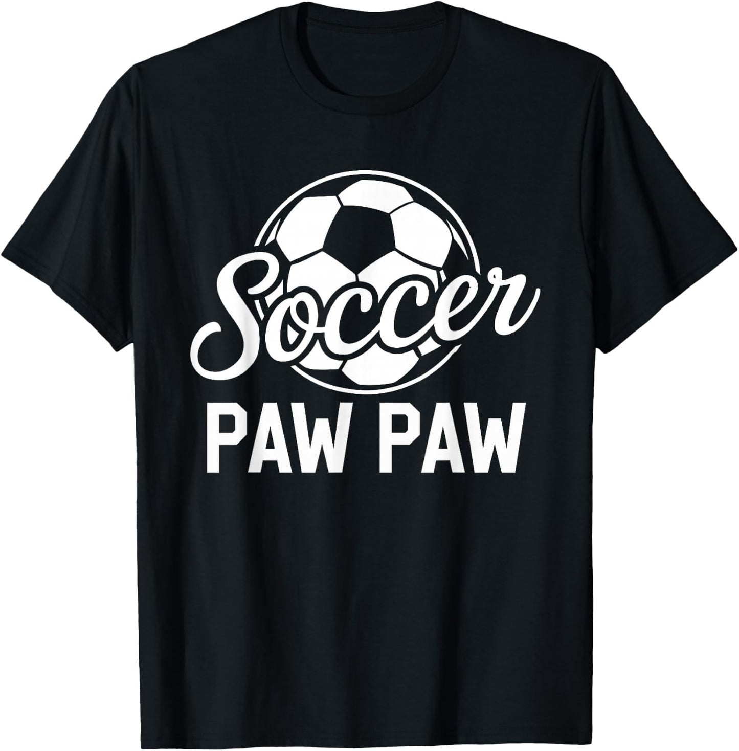 Soccer Paw Paw Soccer Player Lover T-Shirt - T-Shirt | Black