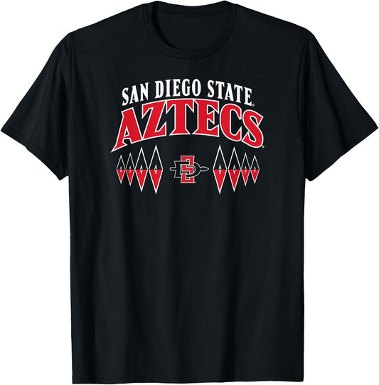 San Diego State Aztecs Split Black Officially Licensed T-Shirt - T-Shirt | Black
