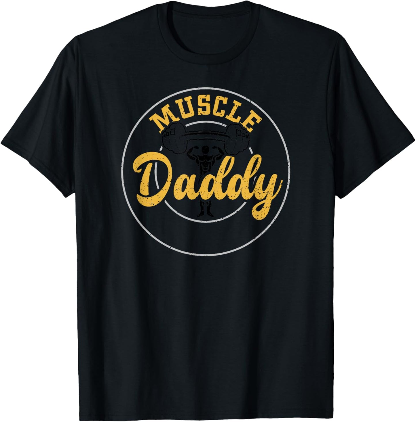 Dad: Muscle Daddy - Gym Sayings T-Shirt - T-Shirt | Black