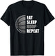 Eat Sleep Hoop Repeat Funny Basketball T-Shirt - T-Shirt | Black