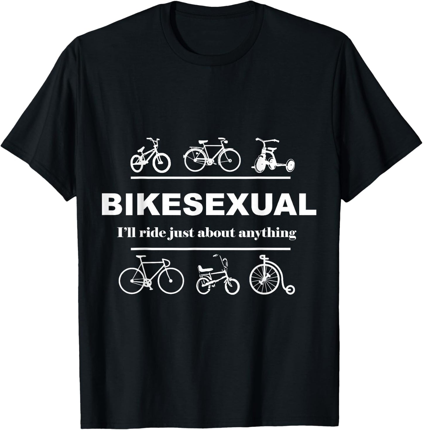 BIKESEXUAL SHIRT White T-Shirt - T-Shirt | Black