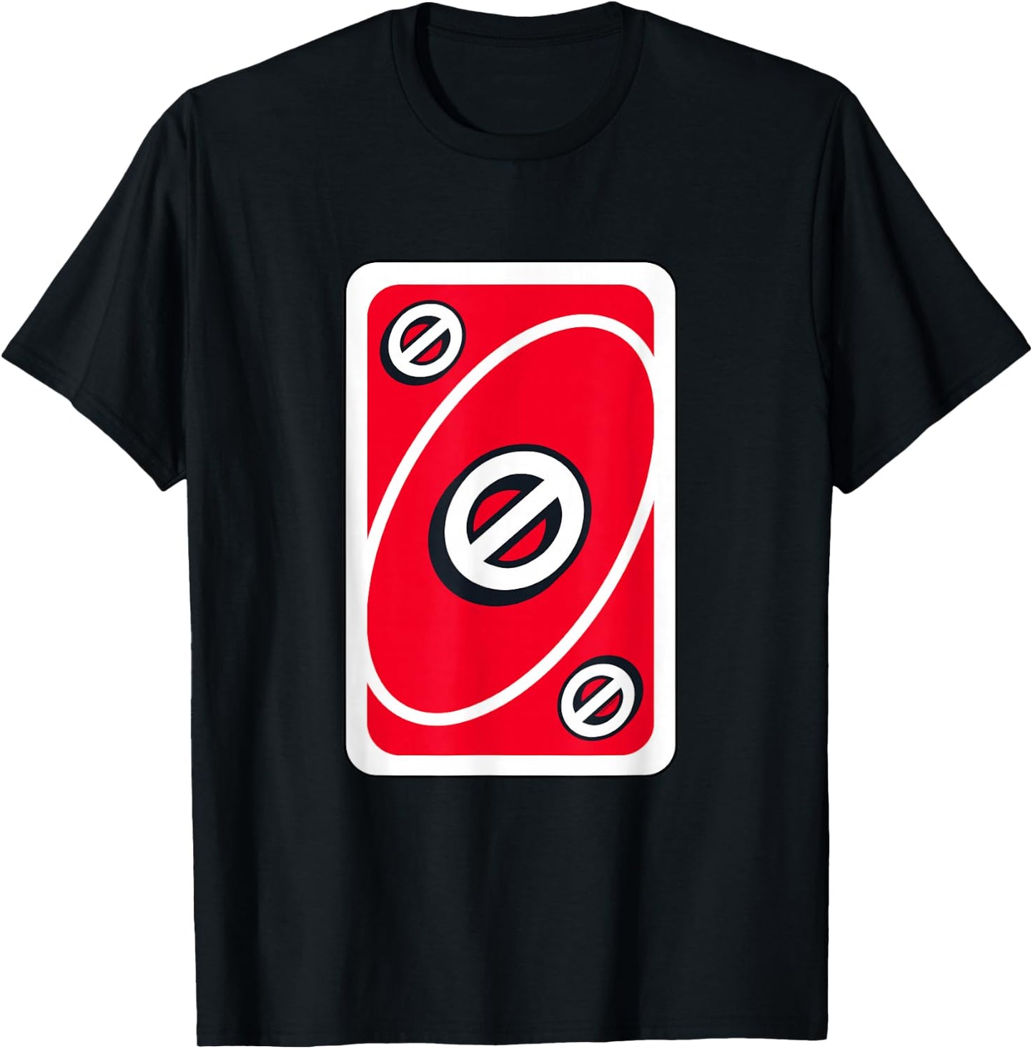 UNO - Red Skip Card T-Shirt - T-Shirt | Black