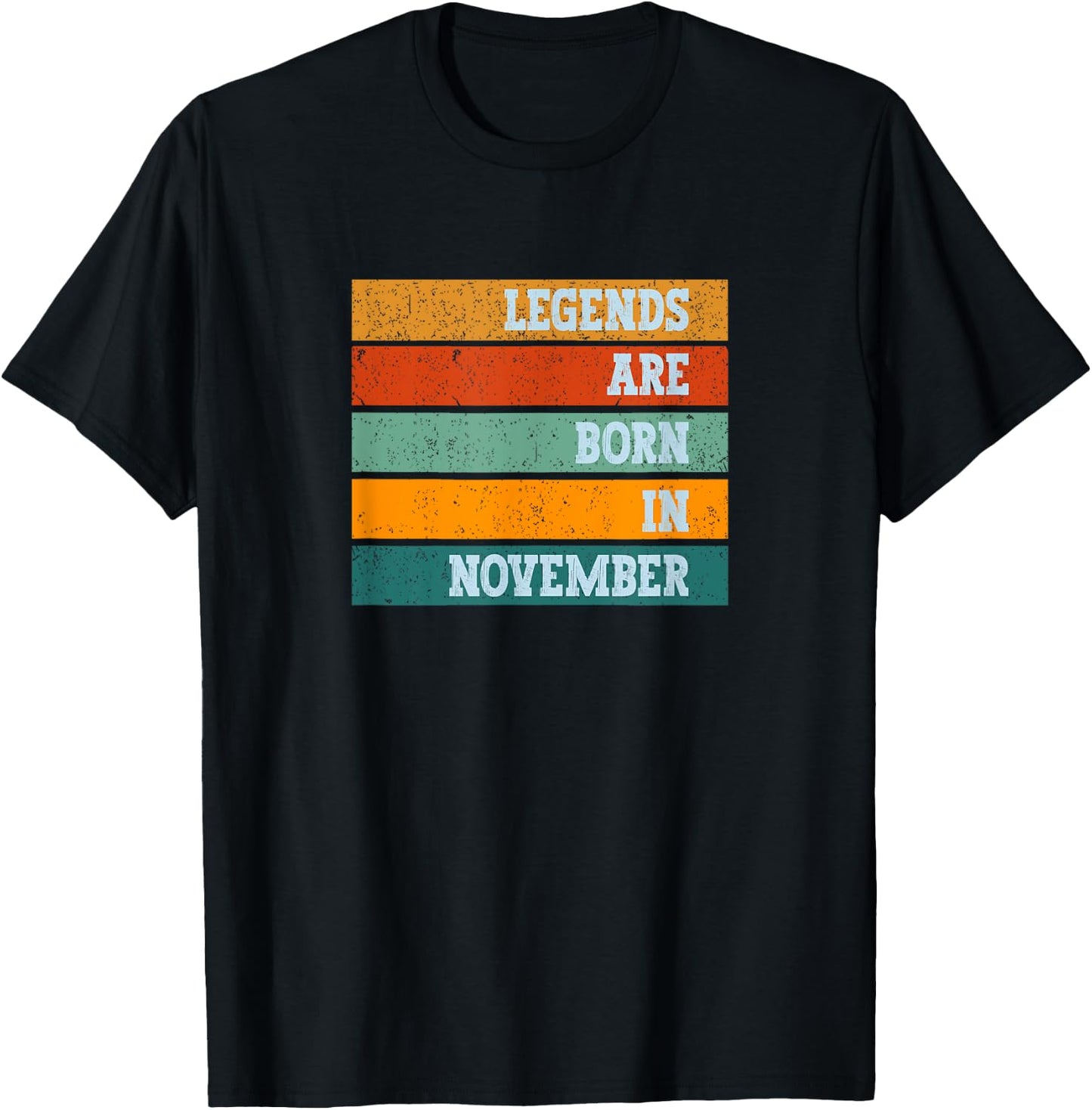 Vintage Legends Are Born In November T-Shirt - T-Shirt | Black