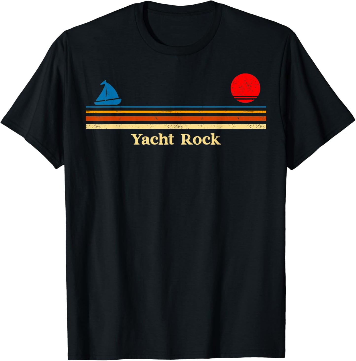 Retro Vintage Yacht Rock Sunset Design Women T-Shirt - T-Shirt | Black