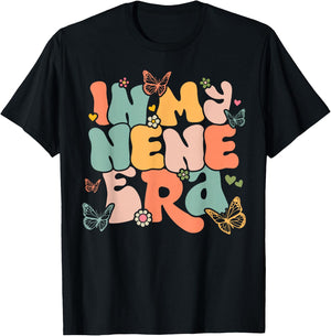 Retro Groovy In My Nene Era Mother's Day T-Shirt - T-Shirt | Black
