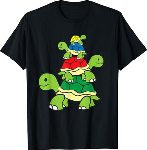 Cute Turtle Tortoises Ocean Love Sea Turtles T-Shirt - T-Shirt | Black
