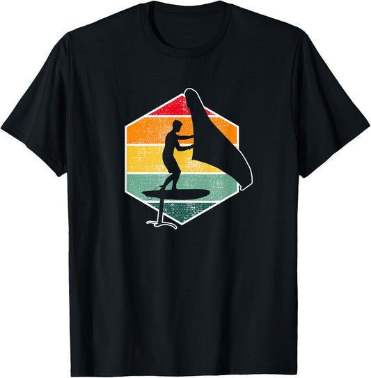 Hydrofoil Surf Wingfoil Kitesurfer T-Shirt - T-Shirt | Black