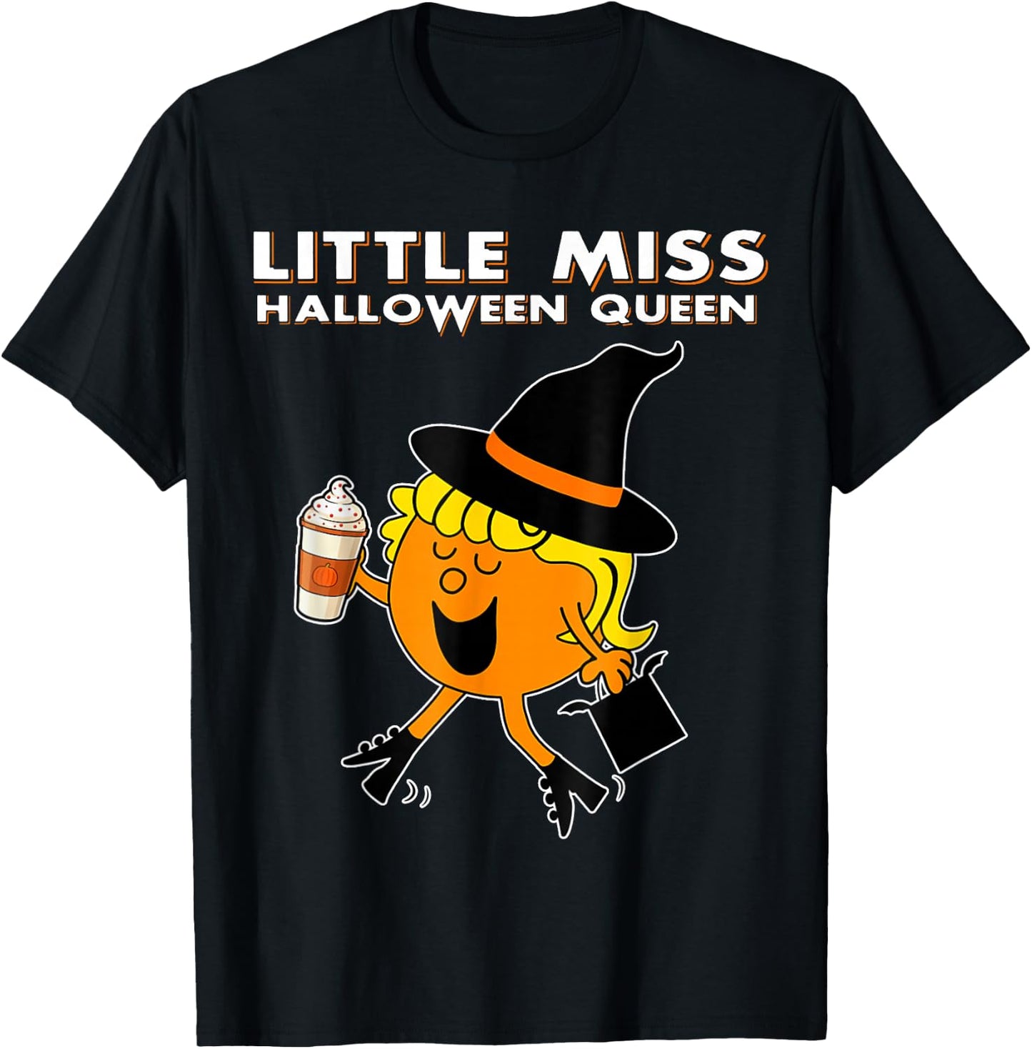 Little Miss Halloween Queen Funny Halloween Witch T-Shirt - T-Shirt | Black