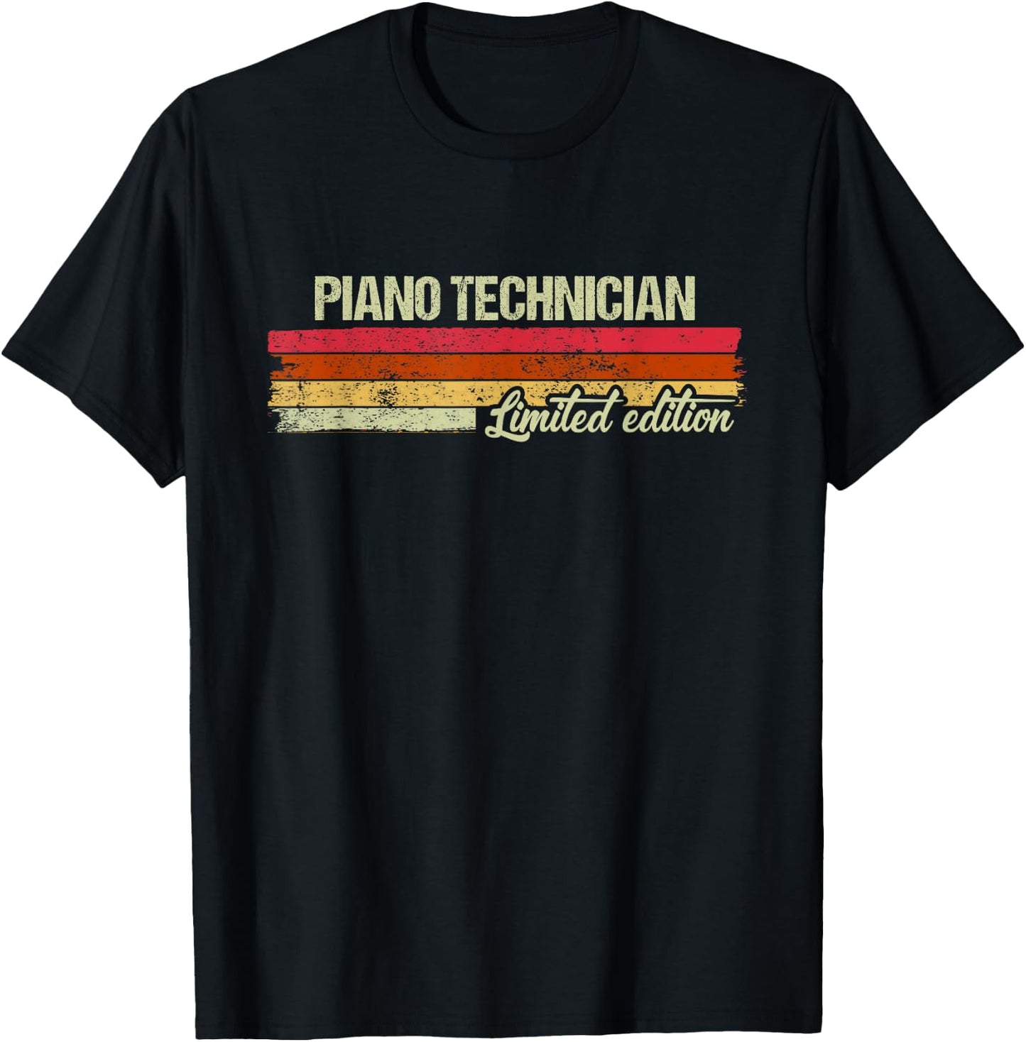 Vintage Piano Technician Limited Edition T-Shirt - T-Shirt | Black