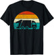 Retro Vintage Sunset Recycling Trash Kids Garbage truck T-Shirt - T-Shirt | Black