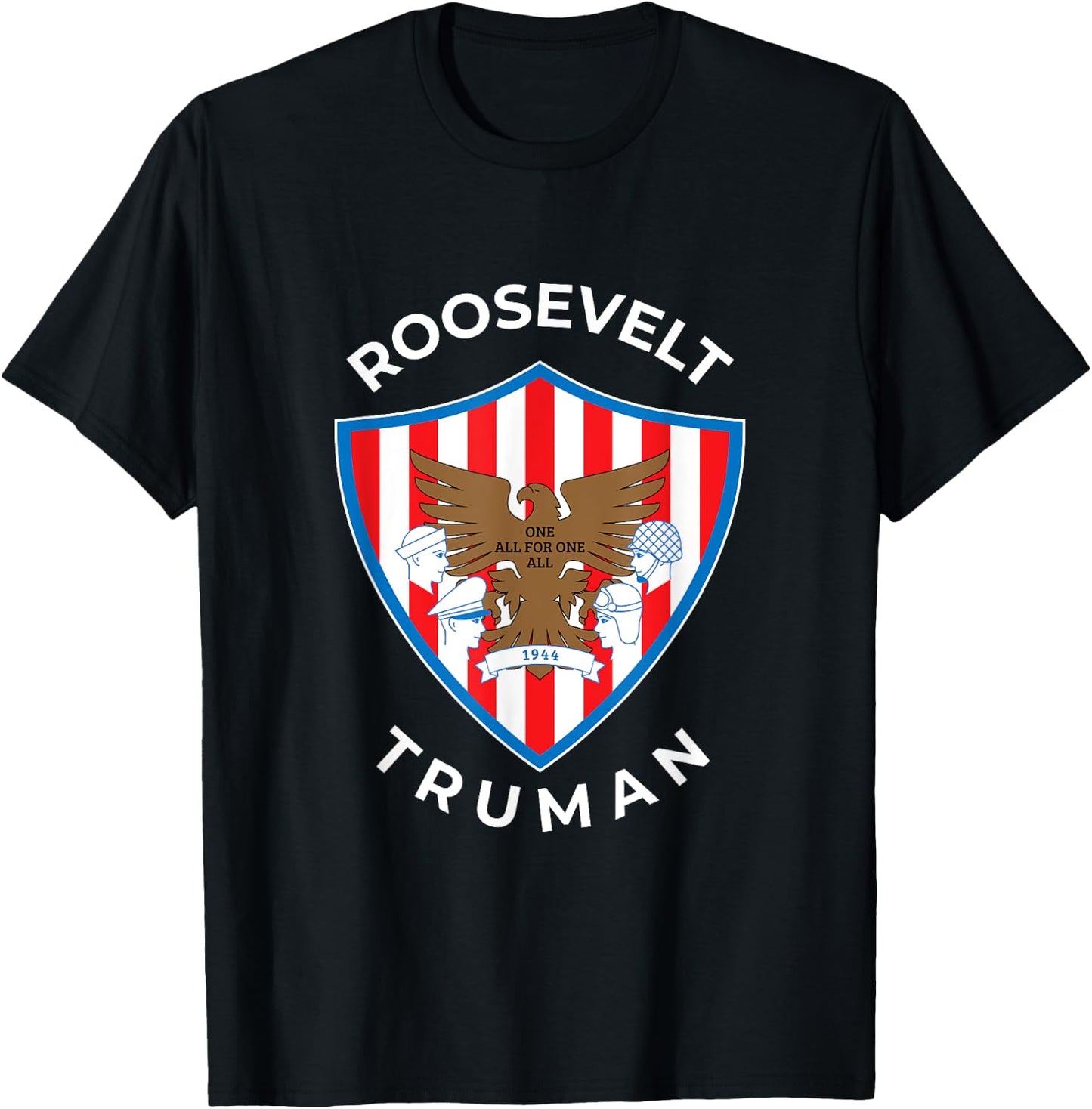 FDR Truman Campaign Franklin Delano Roosevelt T-Shirt - T-Shirt | Black