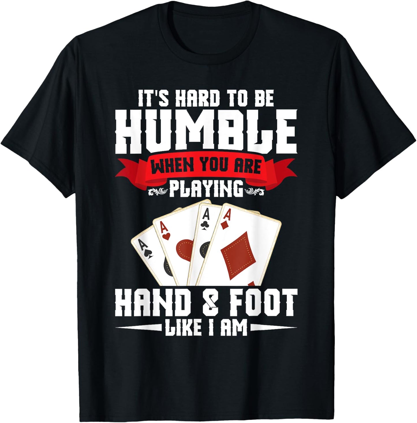 Hand and Foot Cards Set & Hand Foot Clothes -Adults, -Kids Black Small Modern Crew Collar Short Sleeve T-Shirt - T-Shirt | Black