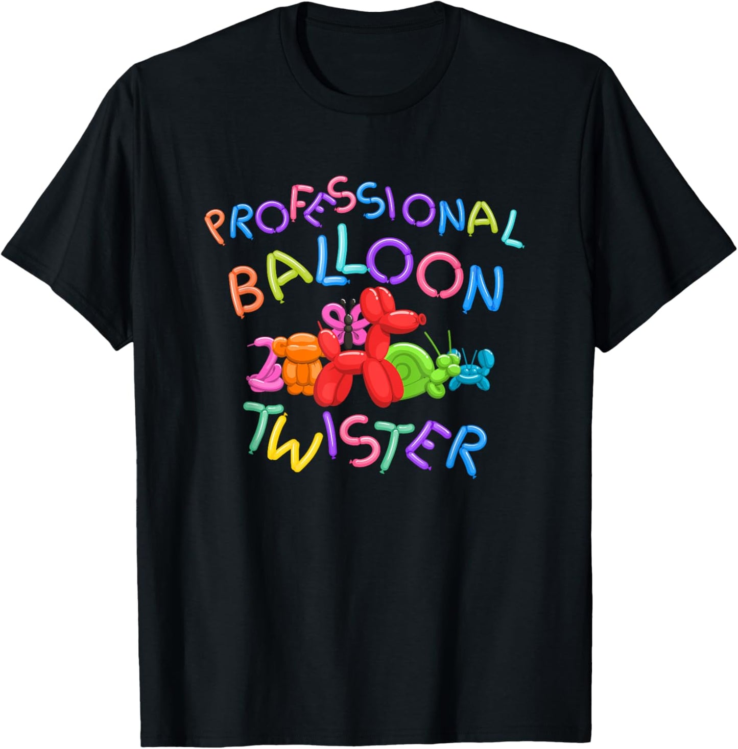 Cute Professional Balloon Animal Twister Party Gift T-Shirt - T-Shirt | Black
