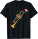 Funny Christmas Trumpet Tree Xmas Trumpet Player Gift T-Shirt - T-Shirt | Black