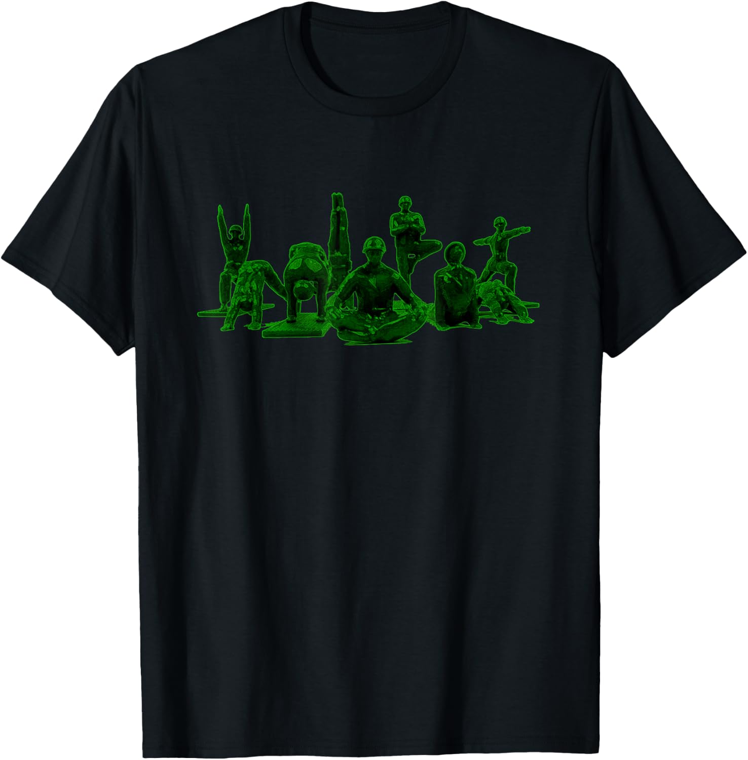 Military Yoga Shirt PTSD Awareness Police Army Armed Forces T-Shirt - T-Shirt | Black