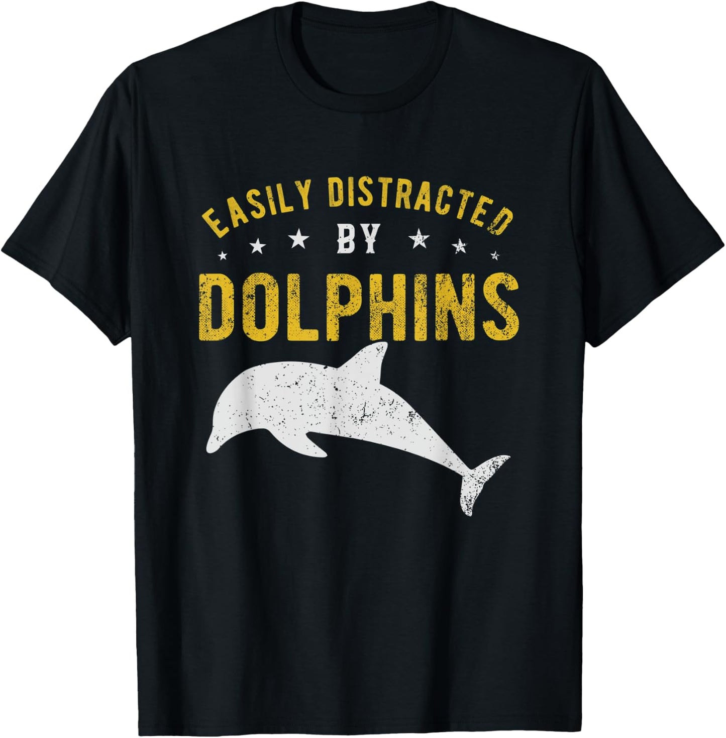 Easily distracted by Dolphins T-Shirt - T-Shirt | Black