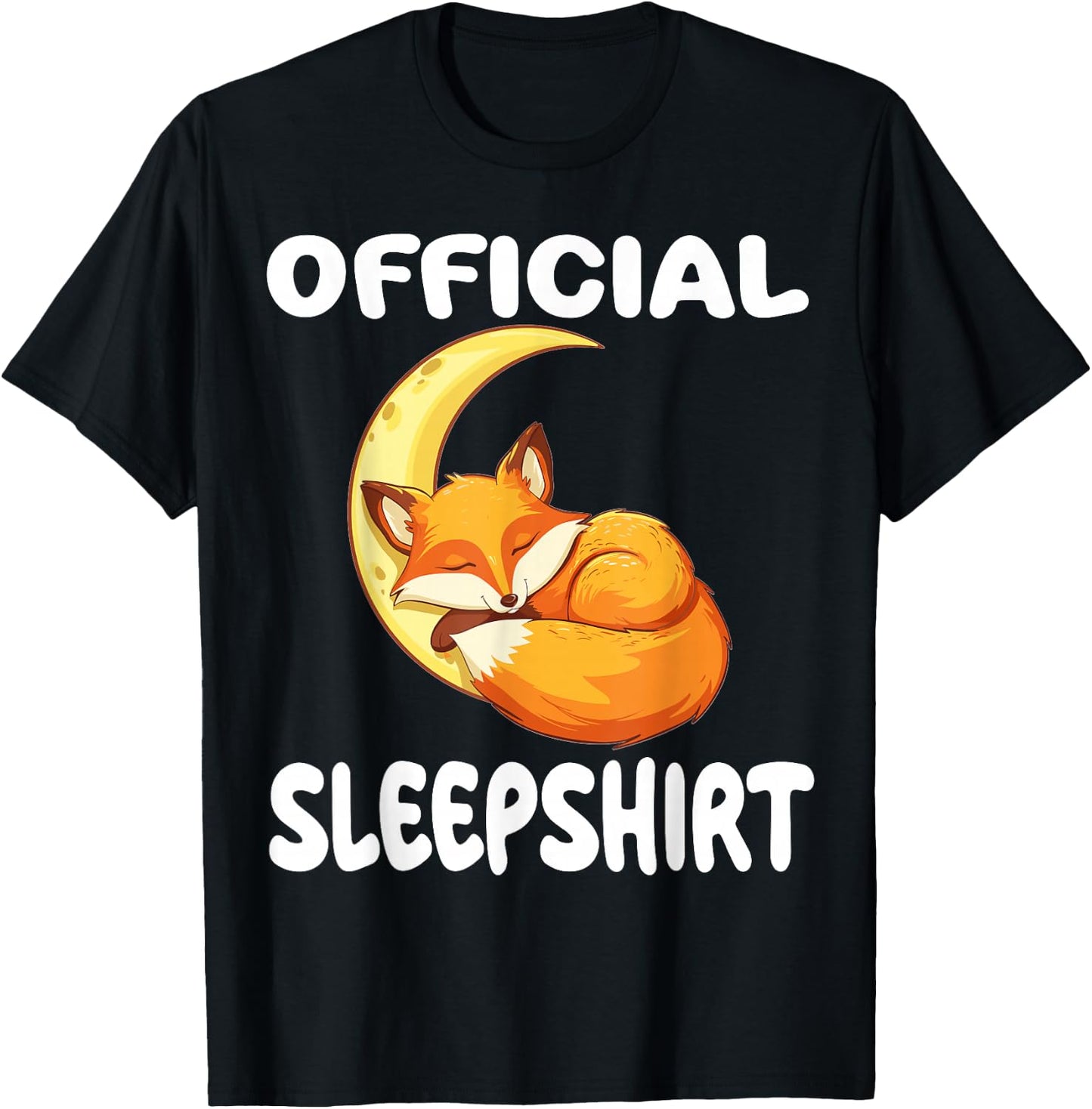 Fox Official Sleepshirt Pajamas Nightgown T-Shirt - T-Shirt | Black