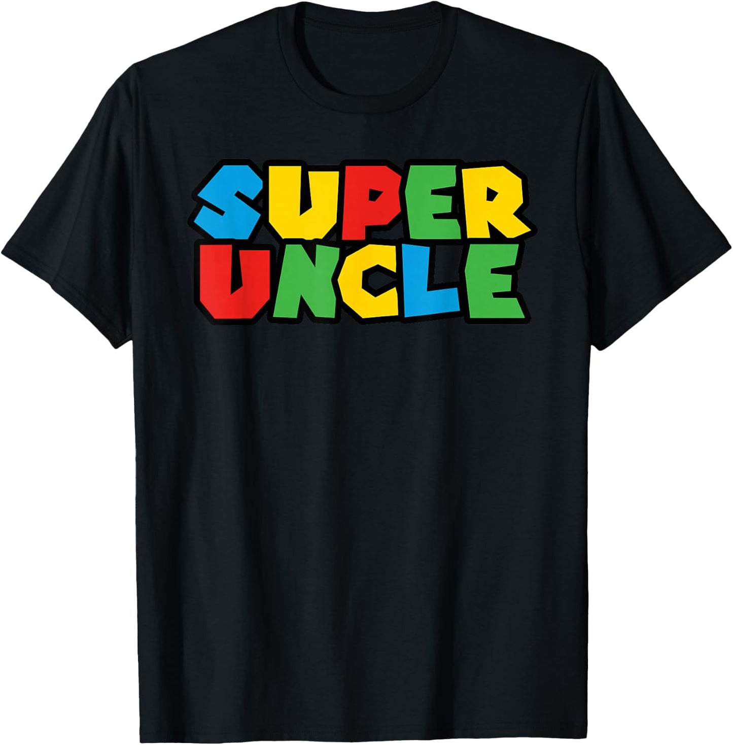 Superhero Uncle Gift from Nephew or Niece - Super Uncle T-Shirt - T-Shirt | Black