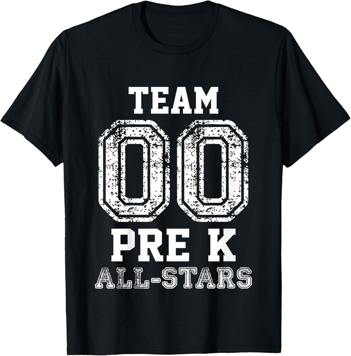 Preschool Team Pre-K All-Stars Sports Baseball Jersey T-Shirt - T-Shirt | Black