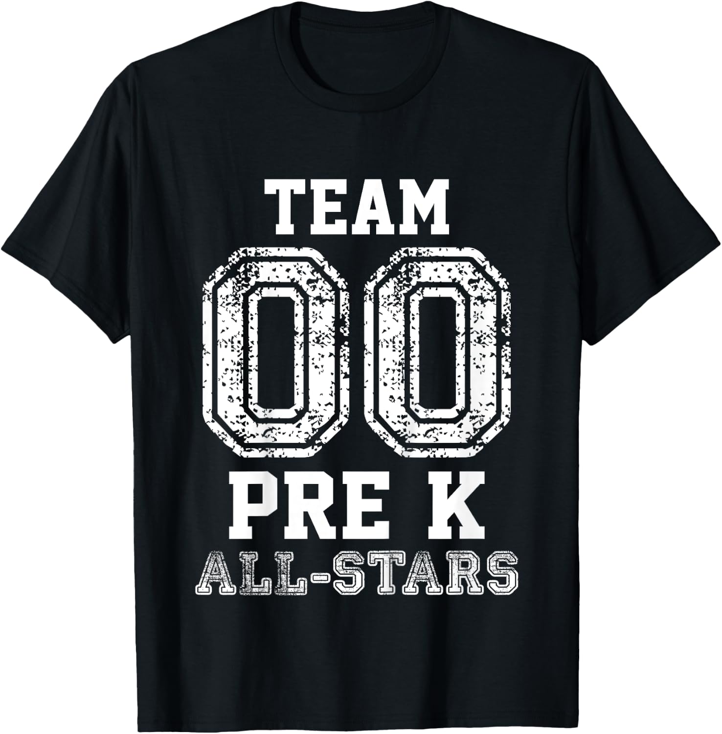 Preschool Team Pre-K All-Stars Sports Baseball Jersey T-Shirt - T-Shirt | Black