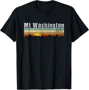 Mt Washington - Vintage Mt Washington Hiking Gift T-Shirt - T-Shirt | Black
