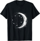 Starlight and Simple Crescent Moon T-Shirt - T-Shirt | Black