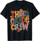 Retro Third Grade Crew Happy First Day Of School 3rd Grade T-Shirt - T-Shirt | Black