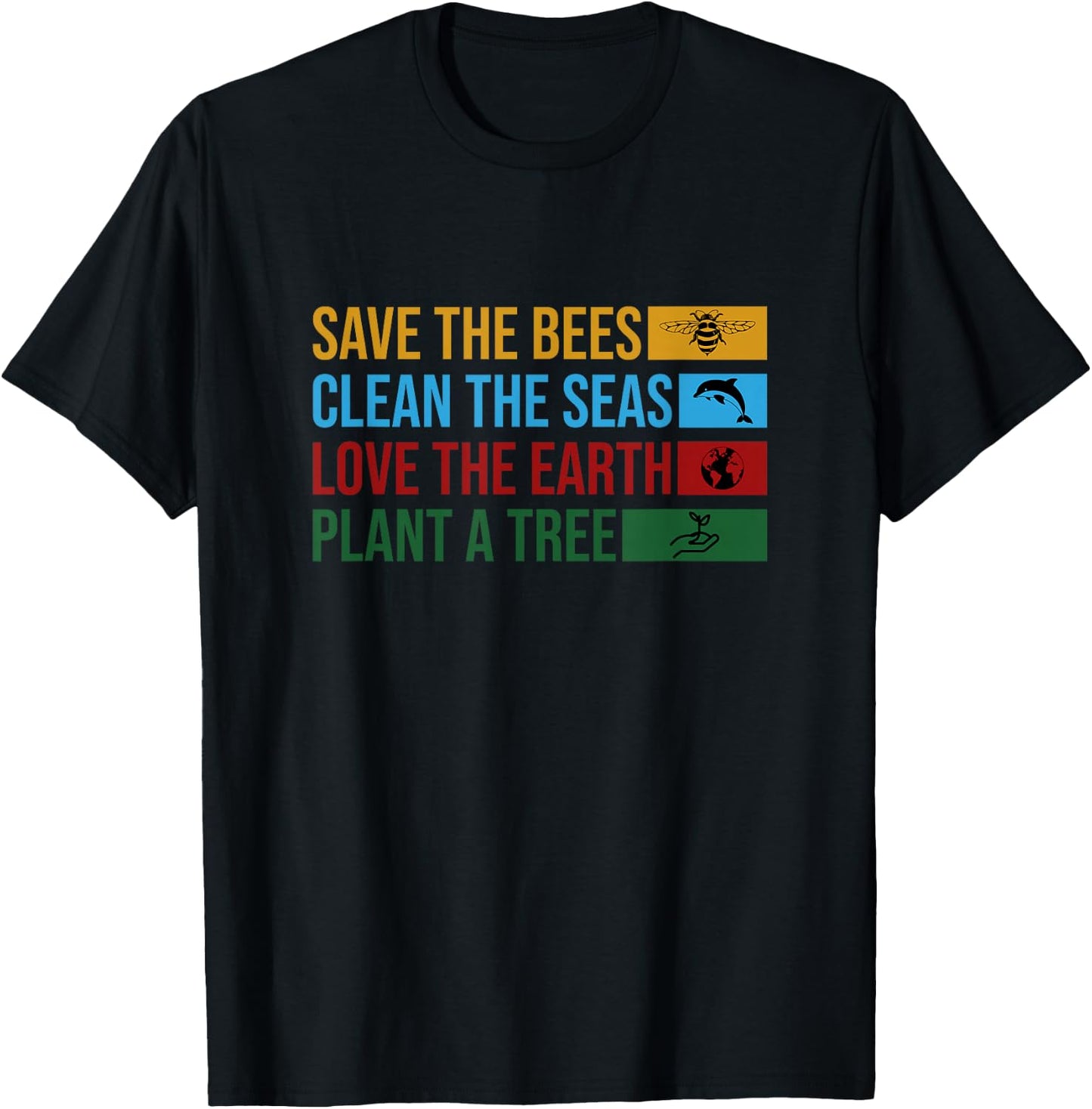 Earth Day 2022 Planet Environmental Science Save The Bees T-Shirt - T-Shirt | Black