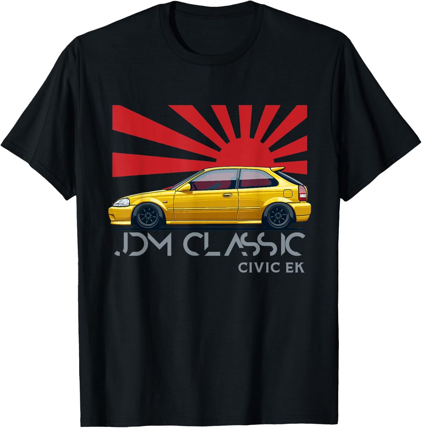 Civic EK Type R Japanese Car , Small, Black T-Shirt - T-Shirt | Black