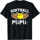 Softball Mimi Proud Mimi Of A Softball Player Mimi T-Shirt - T-Shirt | Black