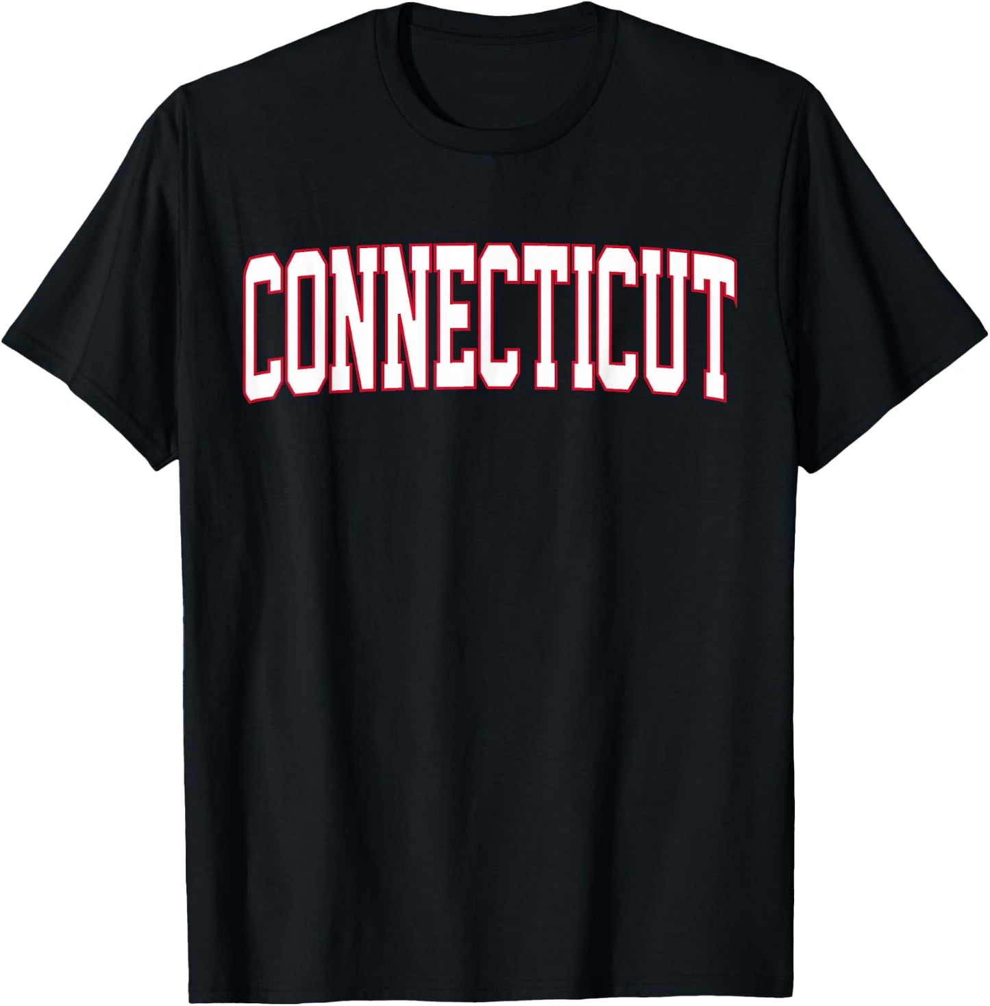 Retro Connecticut Red Navy Vintage Connecticut Fun Throwback T-Shirt - T-Shirt | Black