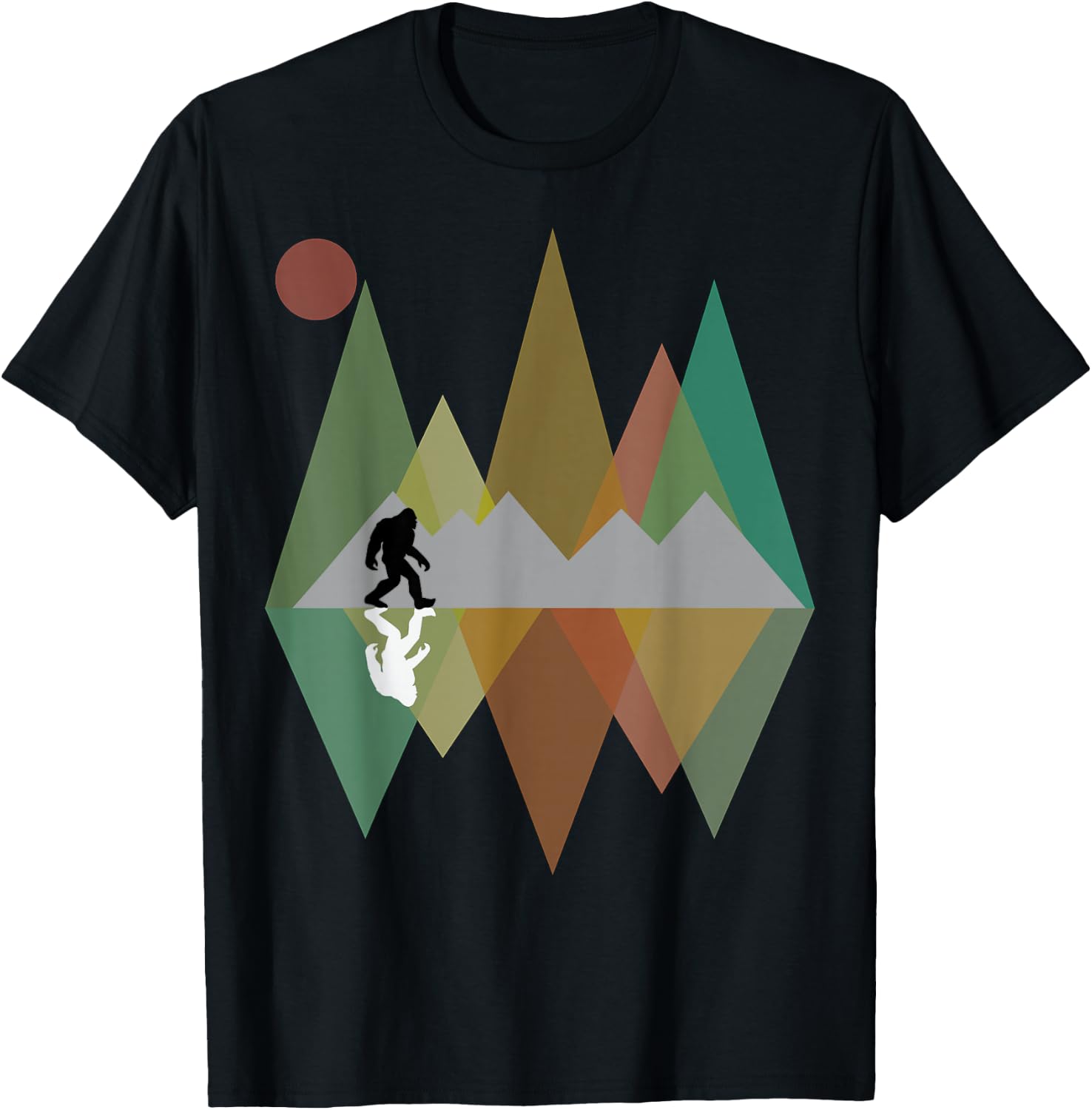 Bigfoot design retro mountain Bigfoot Sasquatch Yeti T-Shirt - T-Shirt | Black