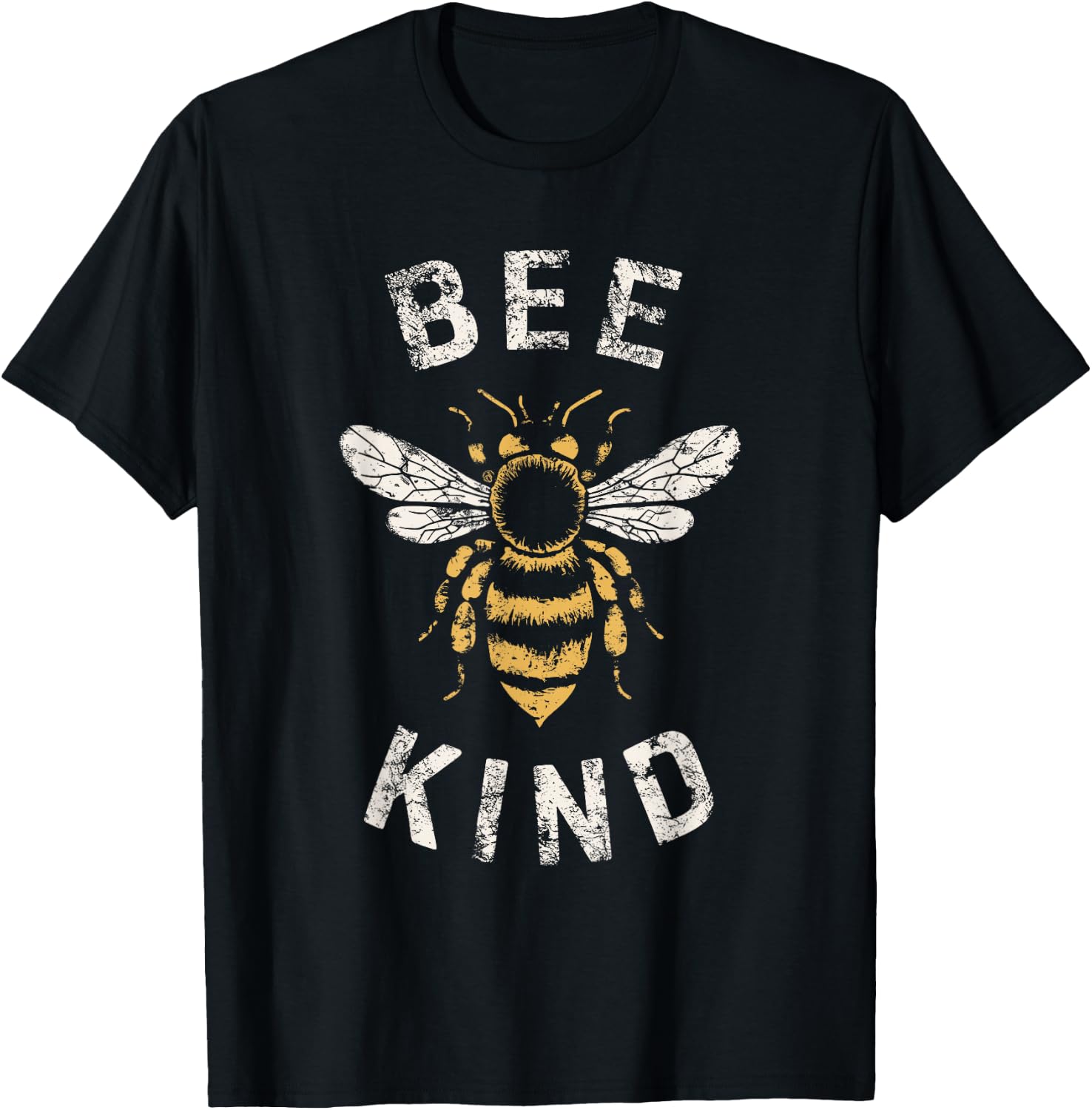 Be Kind Women Inspirational Kindness Cute Funny Bee Graphic T-Shirt - T-Shirt | Black