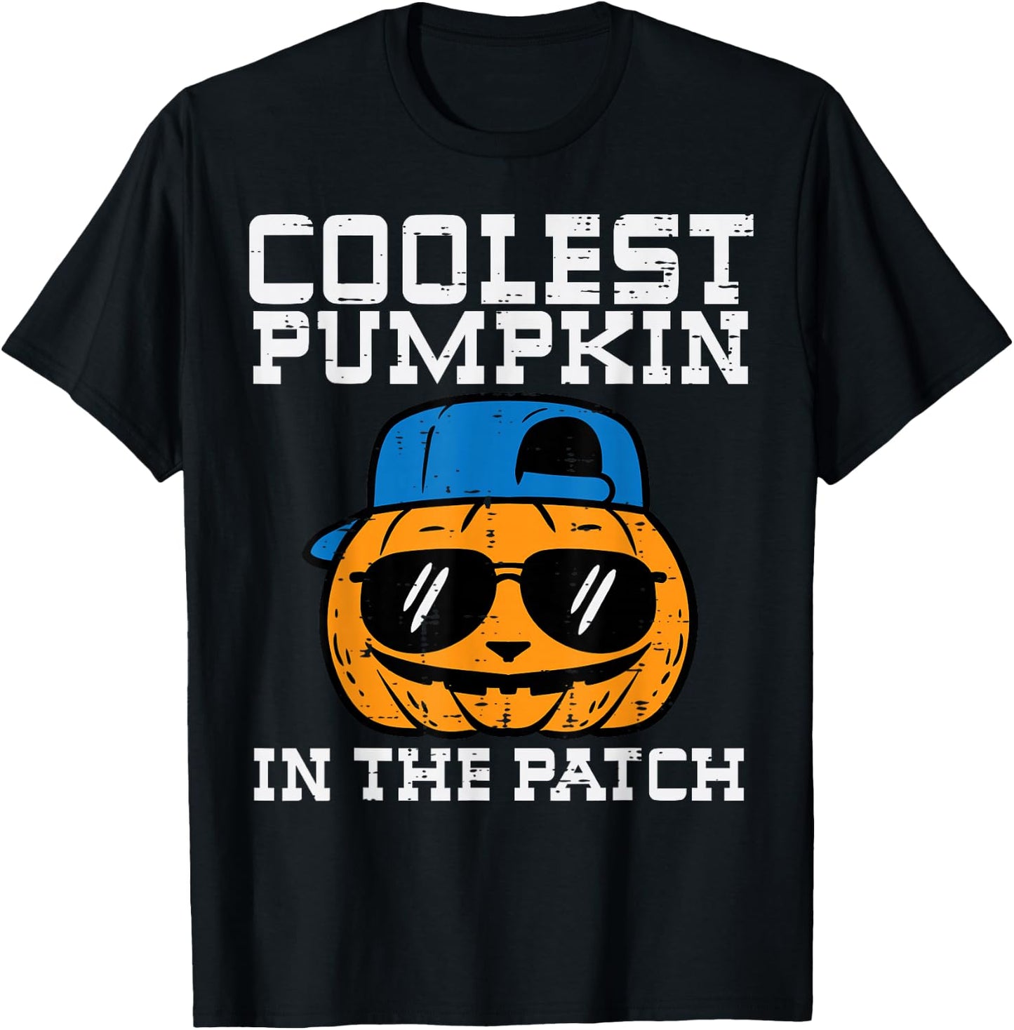 Halloween Coolest Pumpkin In Patch Costume Boys Kids Toddler T-Shirt - T-Shirt | Black