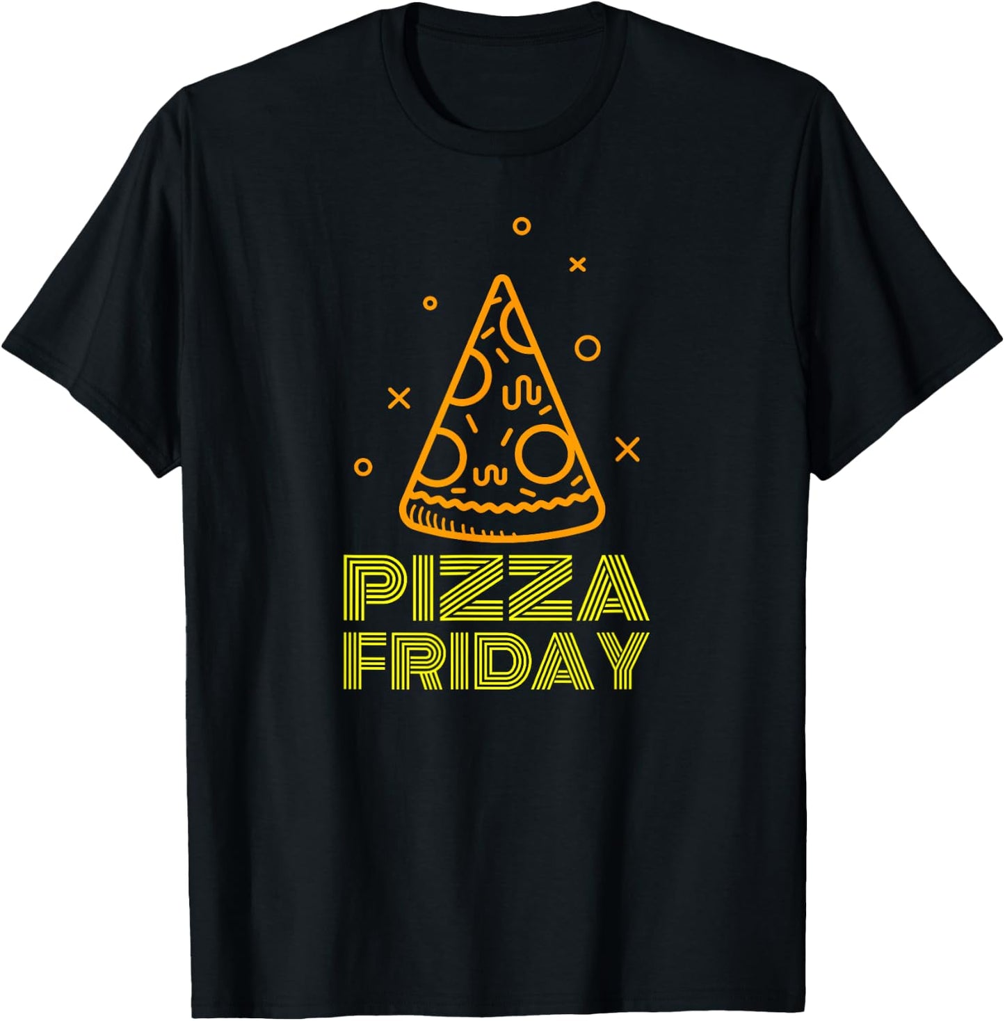 Pizza Friday - Retro Style Funny Shirt T-Shirt - T-Shirt | Black