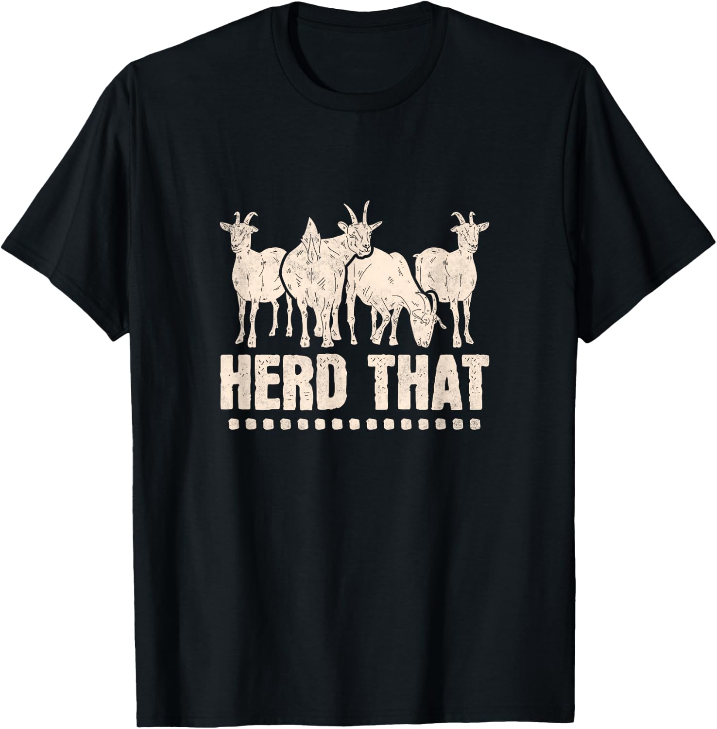Herd That, Goat T-Shirt - T-Shirt | Black