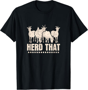Herd That, Goat T-Shirt - T-Shirt | Black