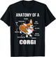 Anatomy of a Corgi Funny Dog Shirt T-Shirt - T-Shirt | Black