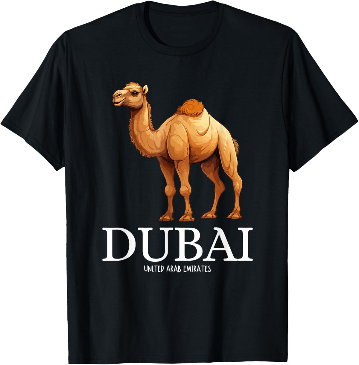 Dubai Camel Souvenir T-Shirt - T-Shirt | Black